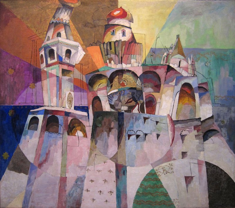 The Belfry of Ivan the Great by Aristarkh Lentulov,16x12(A3) Poster