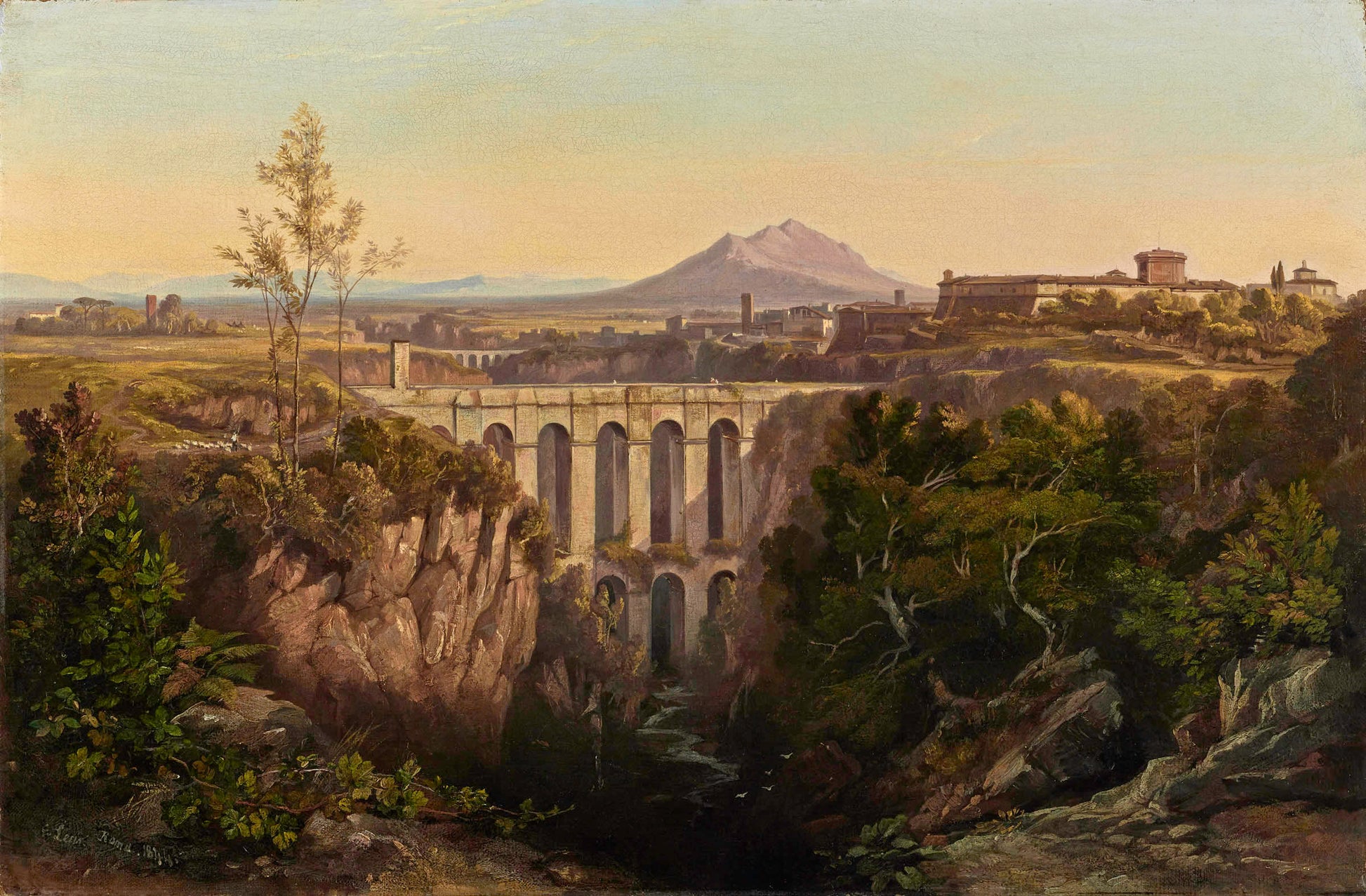 Civita Castellana, vintage artwork by Edward Lear, A3 (16x12") Poster Print