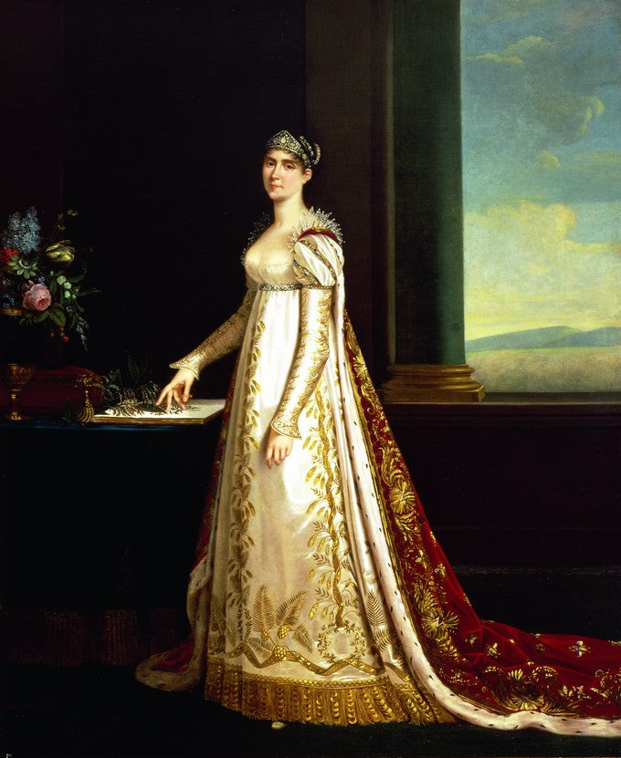 Portrait of Josephine de Beauharnais, vintage artwork by Robert Lefèvre, 12x8" (A4) Poster