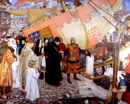 bot on their First Voyage of Discovery, 1497 by Ernest Board,16x12(A3) Poster