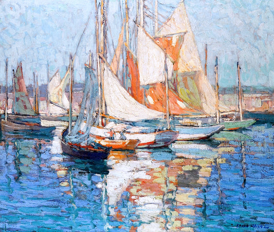 Concarneau Harbor by Edgar Alwyn Payne,16x12(A3) Poster