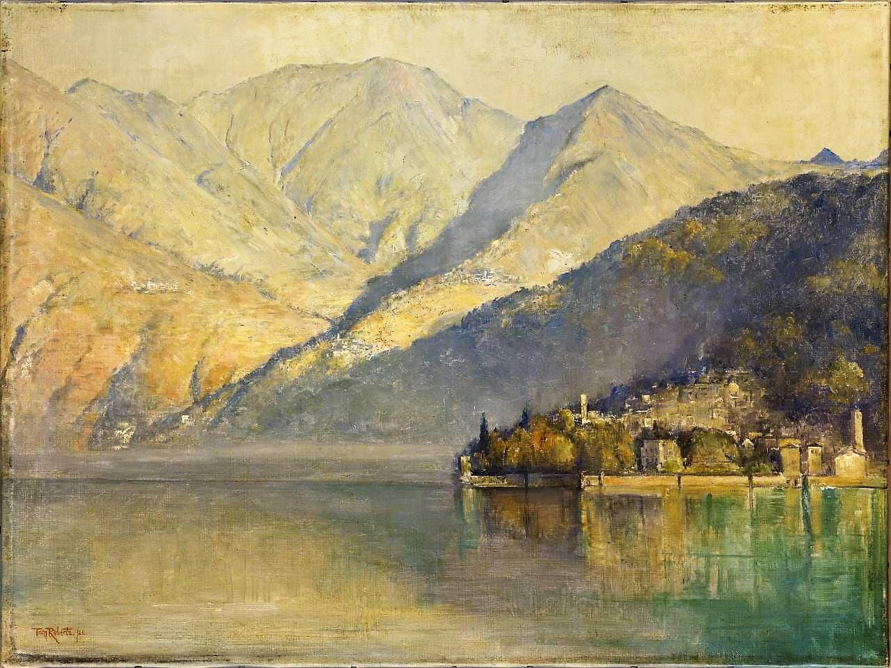 Lake Como, vintage artwork by Tom Roberts, 12x8" (A4) Poster