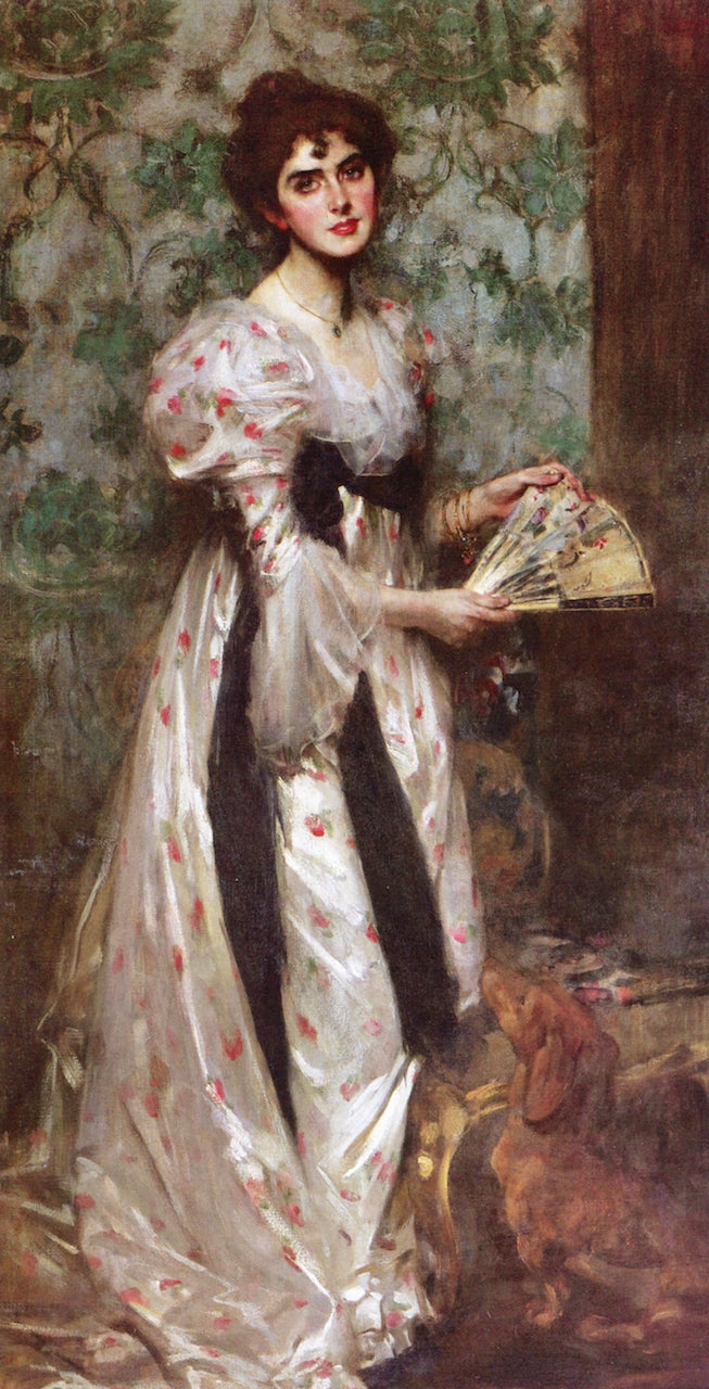 Mrs. Harold Burke, vintage artwork by Sir James Jebusa Shannon, 12x8" (A4) Poster