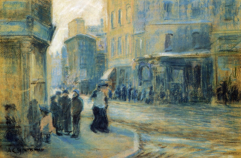 Up Tremont Street by Arthur Clifton Goodwin,A3(16x12")Poster