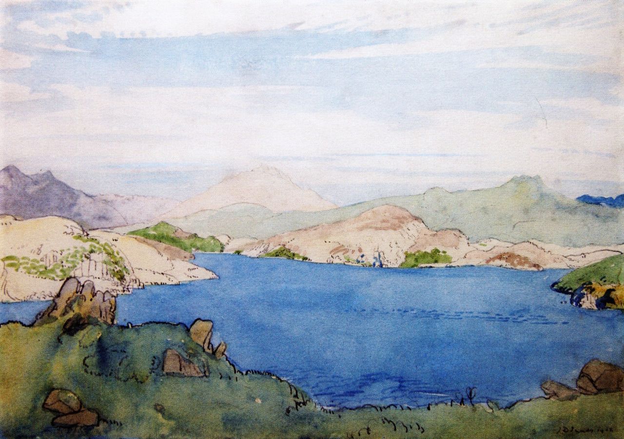 Garn Lake by James Dickson Innes,16x12(A3) Poster