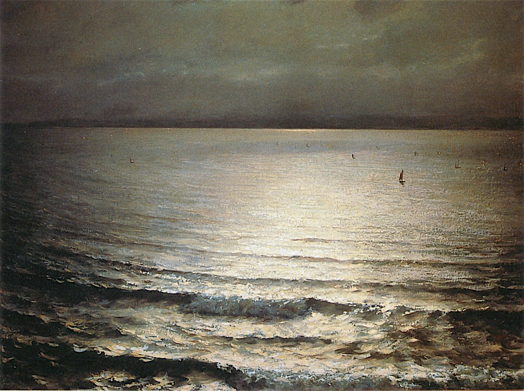 Night, St. Ives Bay, vintage artwork by Edward E. Simmons, 12x8" (A4) Poster