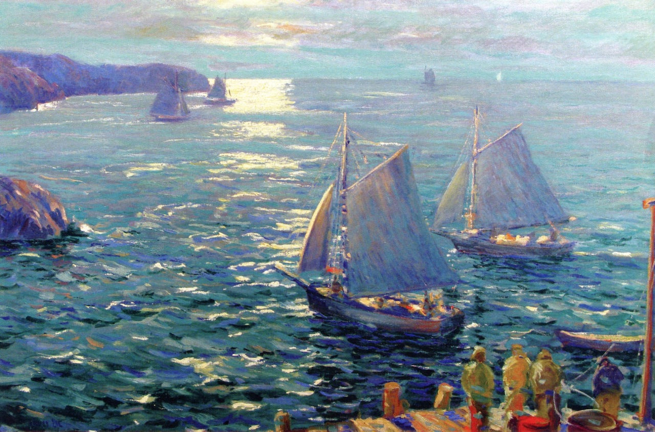 On the Wings of Morning, vintage artwork by Jonas Lie, 12x8" (A4) Poster