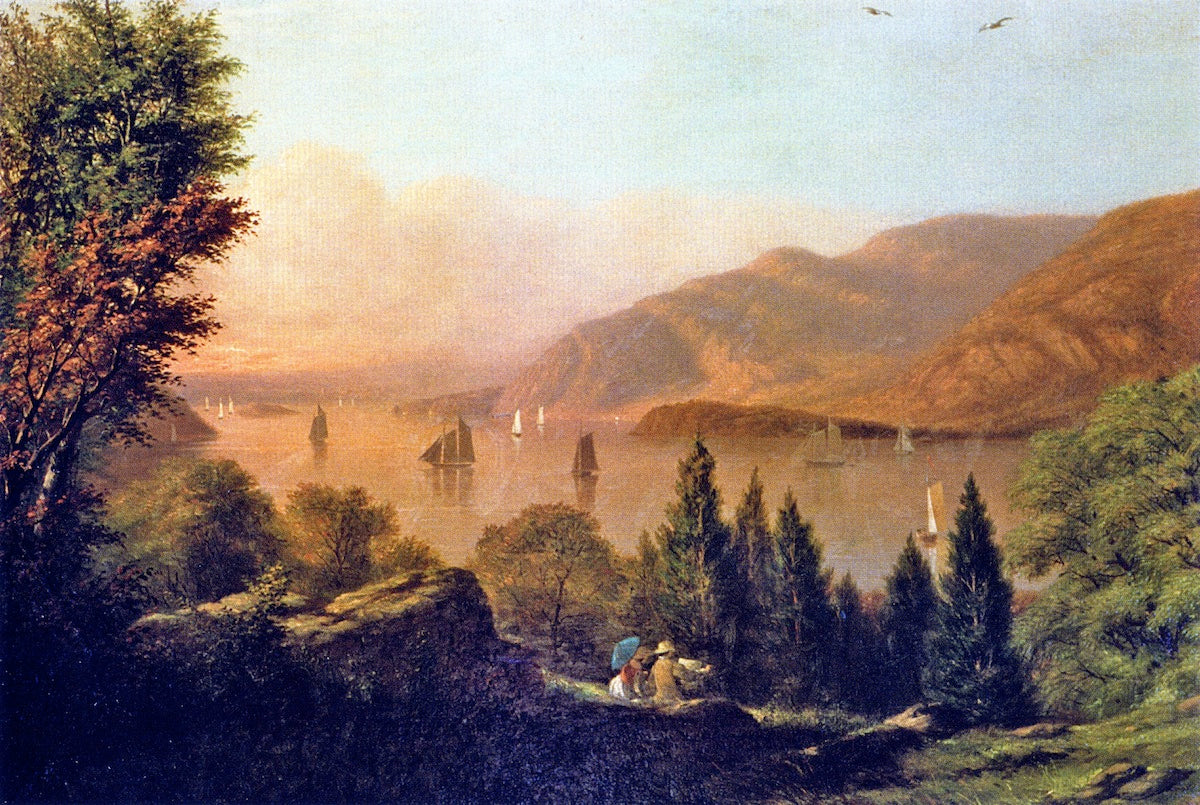 Picnic along the Hudson, vintage artwork by Robert Walter Weir, A3 (16x12") Poster Print
