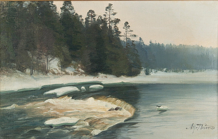 Ice Breaking, vintage artwork by Sven Alfred Thörne, 12x8" (A4) Poster
