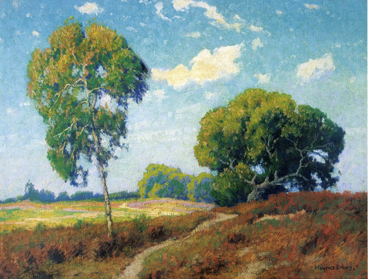 Eucalyptus & Oaks, vintage artwork by Maurice Braun, 12x8" (A4) Poster