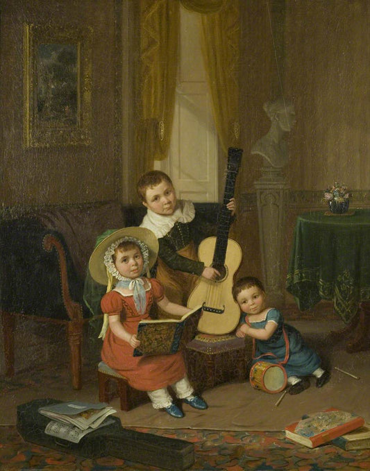 The Young Trio, vintage artwork by Edward Villiers Rippingille, A3 (16x12") Poster Print
