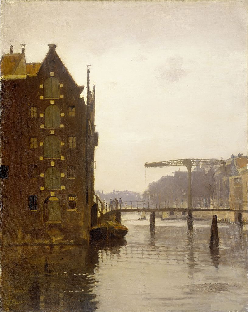 torehouses on the Canal in Amsterdam by Willam Arnold Witsen,A3(16x12")Poster