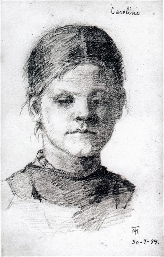 Caroline, vintage artwork by Marie Triepcke Kroyer, 12x8" (A4) Poster