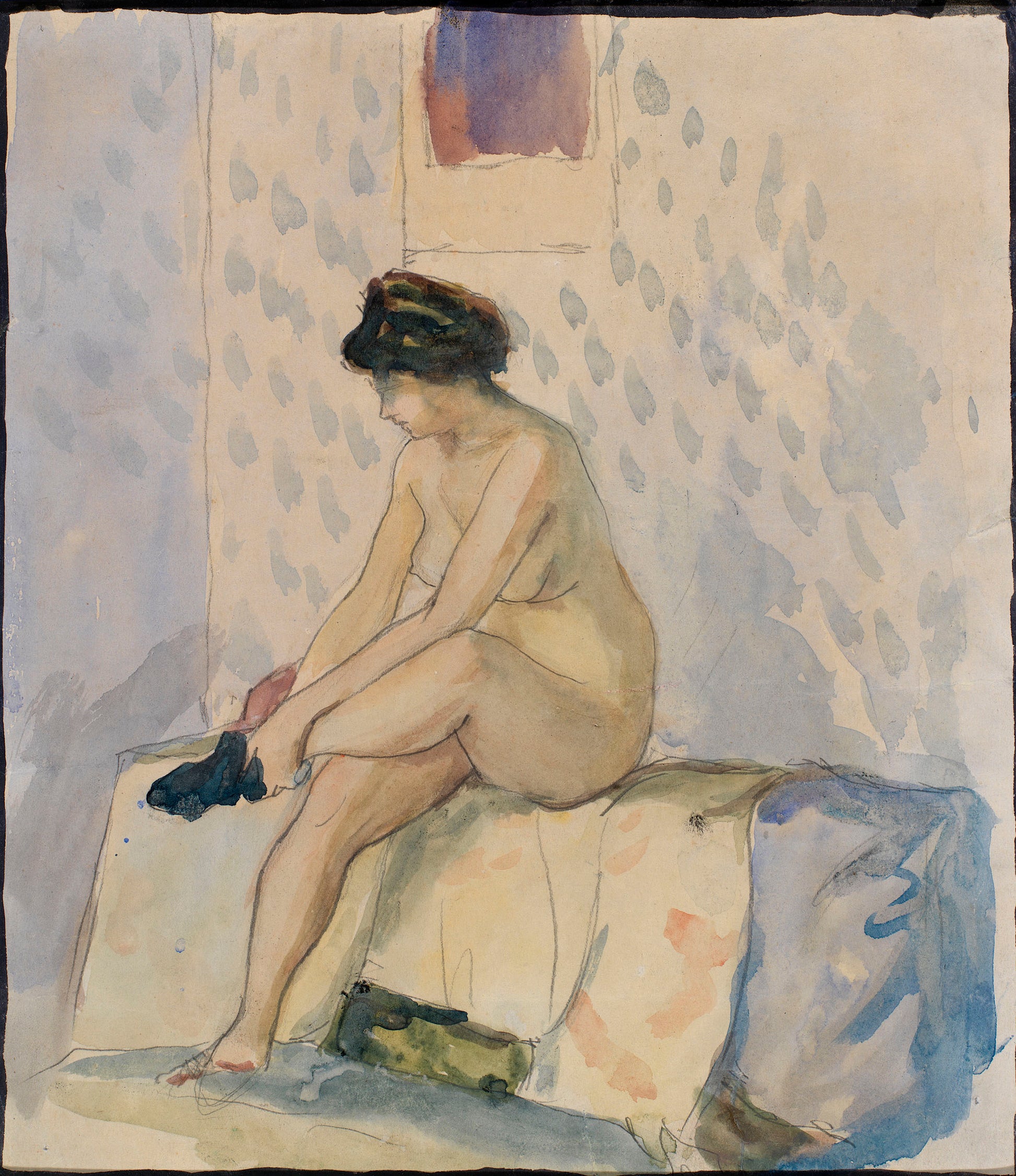 Nude Putting on a Stocking by Alexander Shevchenko,16x12(A3) Poster