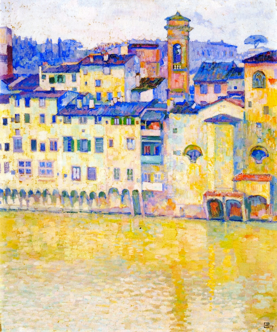 no in Florence (Longarno Acciaioli) by Theo van Rysselberghe,A3(16x12")Poster