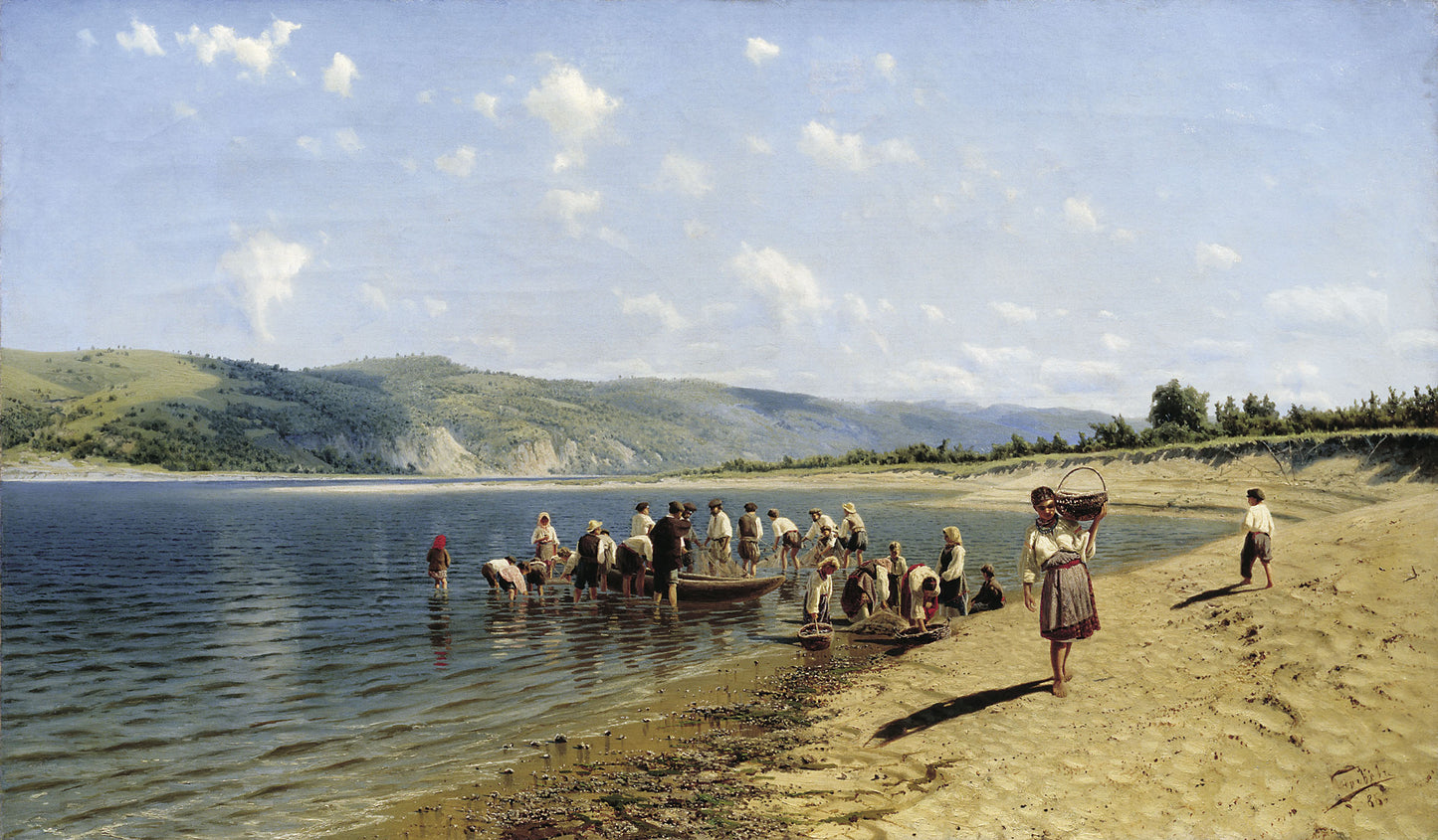 On the Dnieper by Nikolai Sergeyev,A3(16x12")Poster
