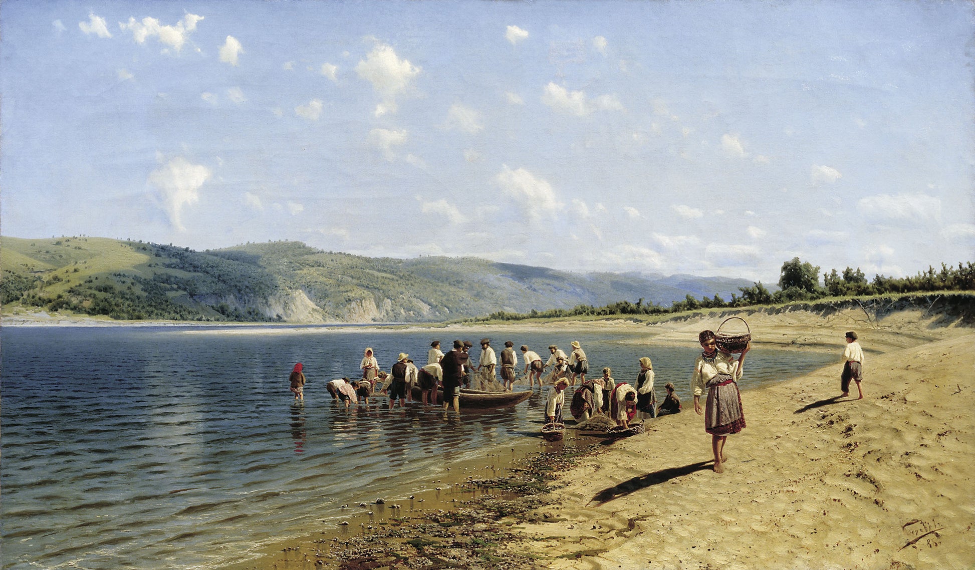 On the Dnieper by Nikolai Sergeyev,A3(16x12")Poster