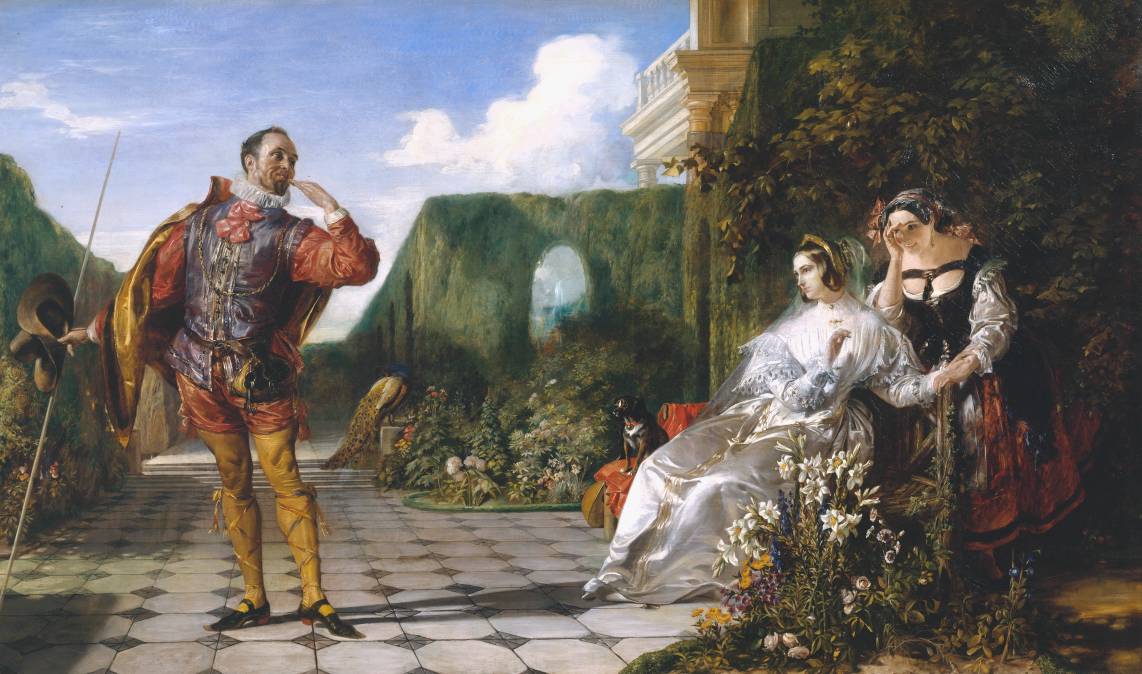Scene from 'Twelfth Night', vintage artwork by Daniel Maclise, R.A., A3 (16x12") Poster Print