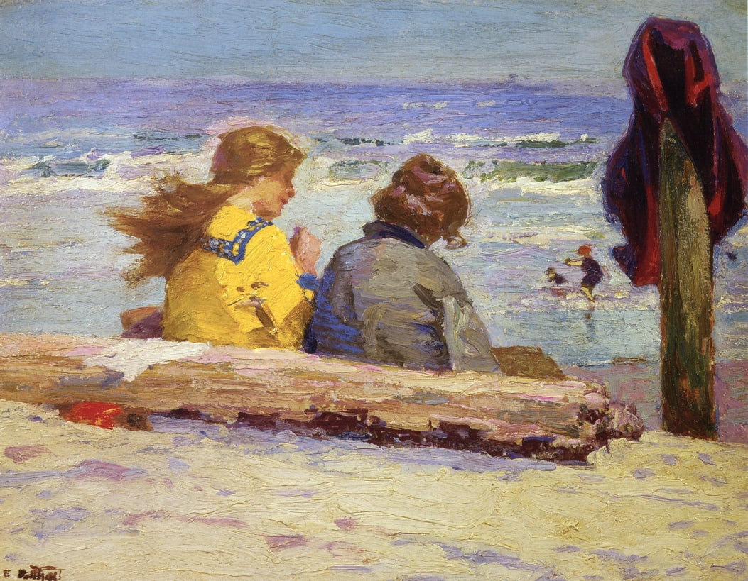 The Chaperones, vintage artwork by Edward Henry Potthast, 12x8" (A4) Poster