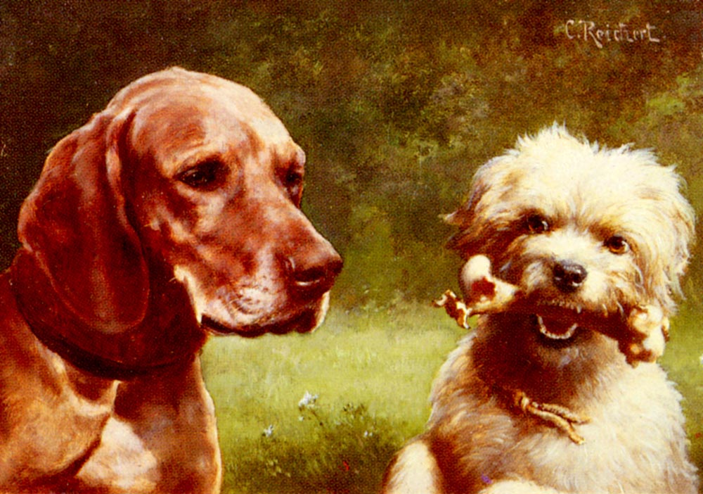 The Cynic and the Philosopher, vintage artwork by Carl Reichert, 12x8" (A4) Poster