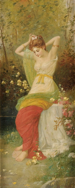 Spring Magic, vintage artwork by Josef Wenzel Süss, 12x8" (A4) Poster