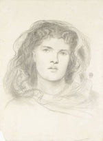 The Beloved - study, vintage artwork by Dante Gabriel Rossetti, 12x8" (A4) Poster