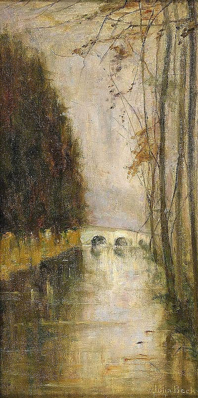 Bridge at Grez sur Loing by Julia Beck,A3(16x12")Poster