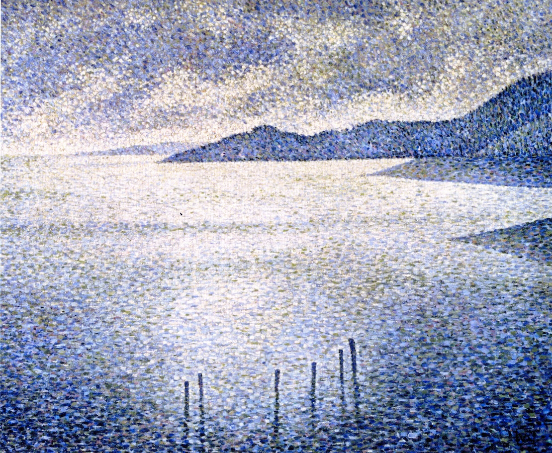 Channel Coast, vintage artwork by Theo van Rysselberghe, 12x8" (A4) Poster