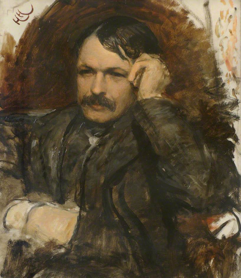 James Stuart, Professor of Mechanics and Applied Mathematics, vintage artwork by Hubert von Herkomer, 12x8" (A4) Poster