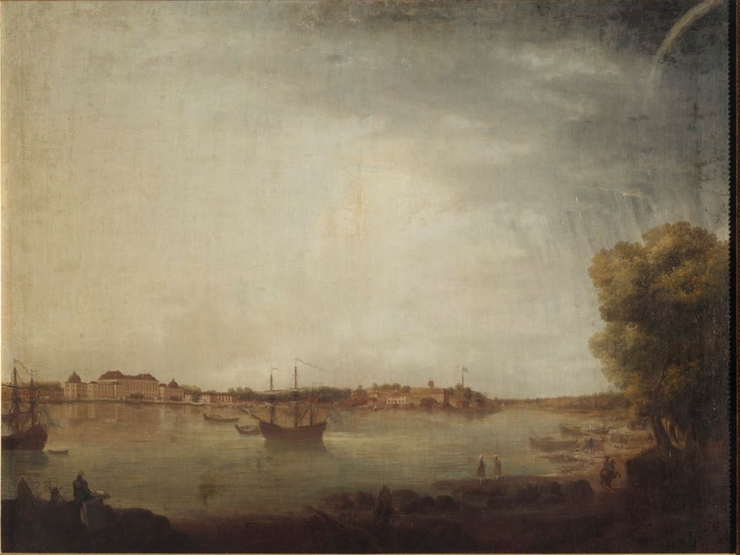 Drottningholms Castle, vintage artwork by Johan Sevenbom, 12x8" (A4) Poster
