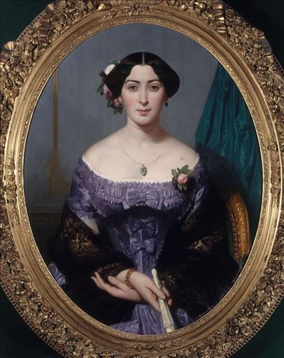 Portrait of Alice Ozy, Actress, vintage artwork by Eugène-Emmanuel Amaury-Duval, A3 (16x12") Poster Print