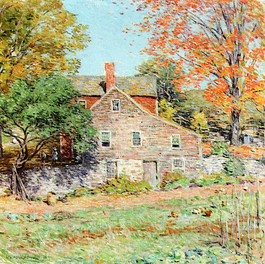 Corner of the Garden, vintage artwork by Willard Leroy Metcalf, 12x8" (A4) Poster