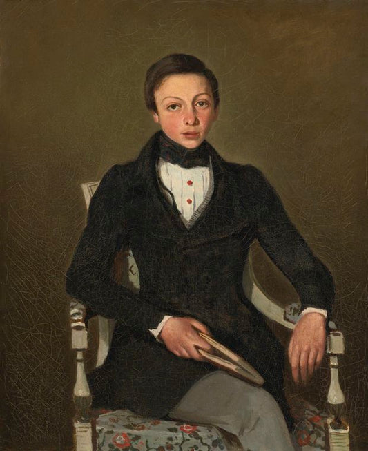 Camille Sennegon, the Artist's Nephew, vintage artwork by Jean-Baptiste-Camille Corot, A3 (16x12") Poster Print