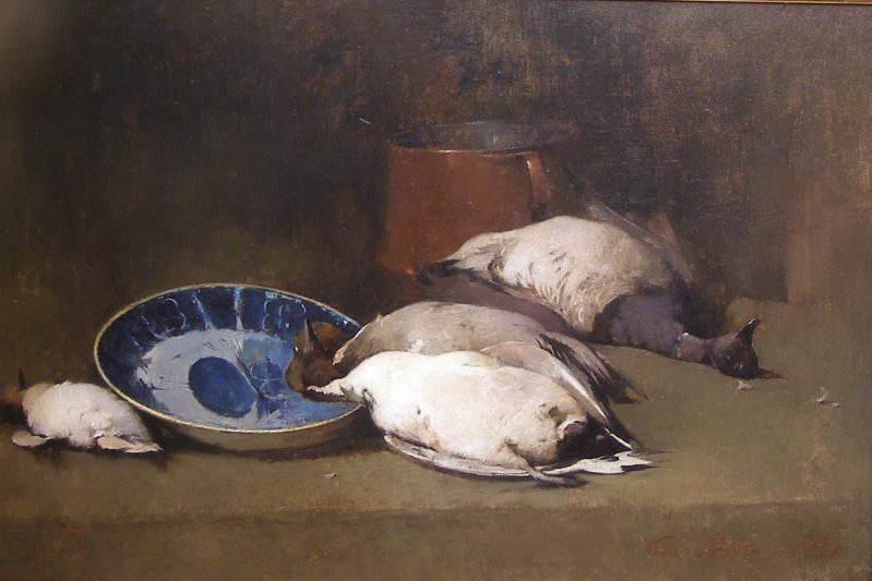 Duck Still Life, vintage artwork by Emil (Soren Emil) Carlsen, 12x8" (A4) Poster