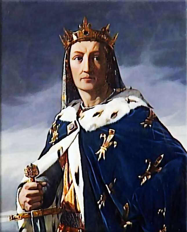 King Louis VIII of France, vintage artwork by Henri Lehmann, A3 (16x12") Poster Print