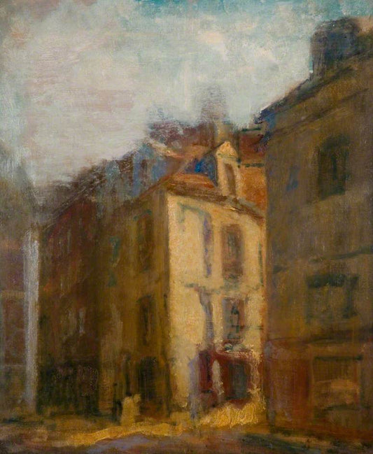 Dieppe Street Scene, vintage artwork by Ambrose McEvoy, 12x8" (A4) Poster