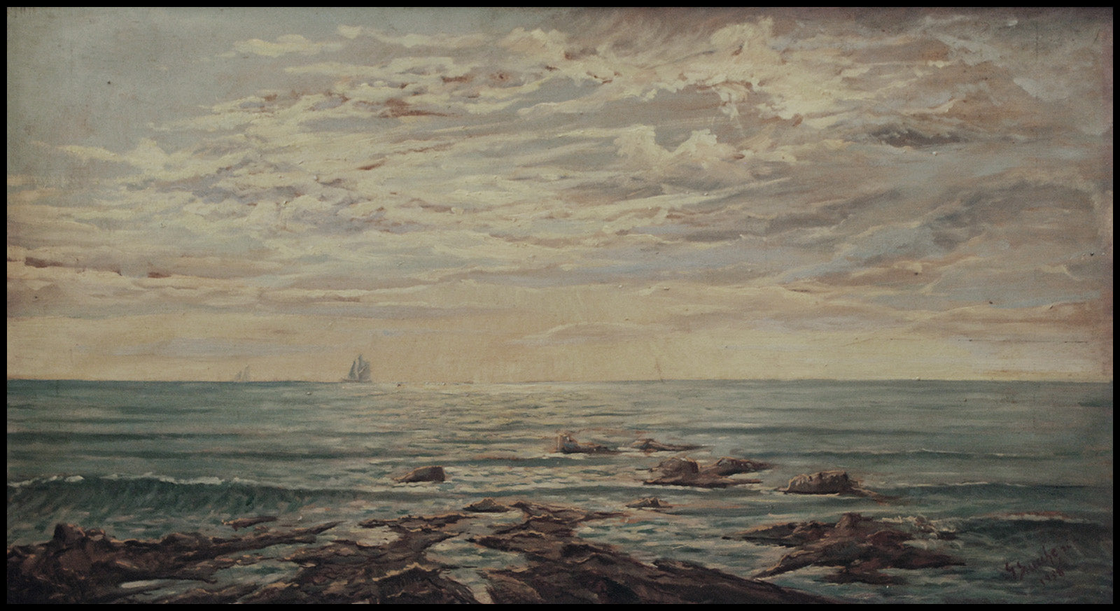 Seascape on Sunset by Giorgio Lucchesi,A3(16x12")Poster