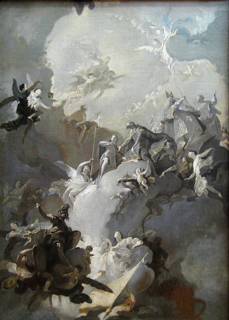 The Glorification of the Royal Hungarian Saints, vintage artwork by Franz Anton Maulbertsch, 12x8" (A4) Poster