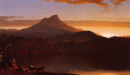 A Lake Twilight, vintage artwork by Sanford Robinson Gifford, 12x8" (A4) Poster