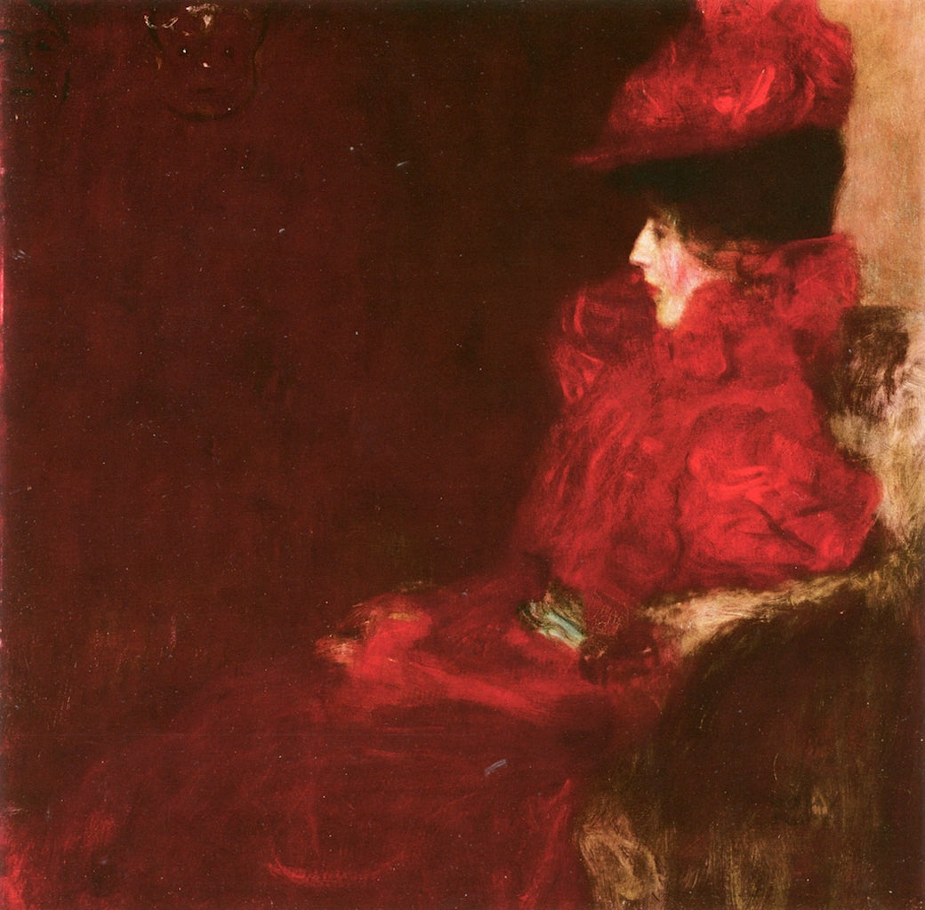 Lady in an Armchair, vintage artwork by Gustav Klimt, 12x8" (A4) Poster