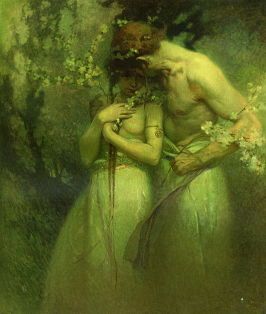 Spring Night by Alfons Mucha,A3(16x12")Poster