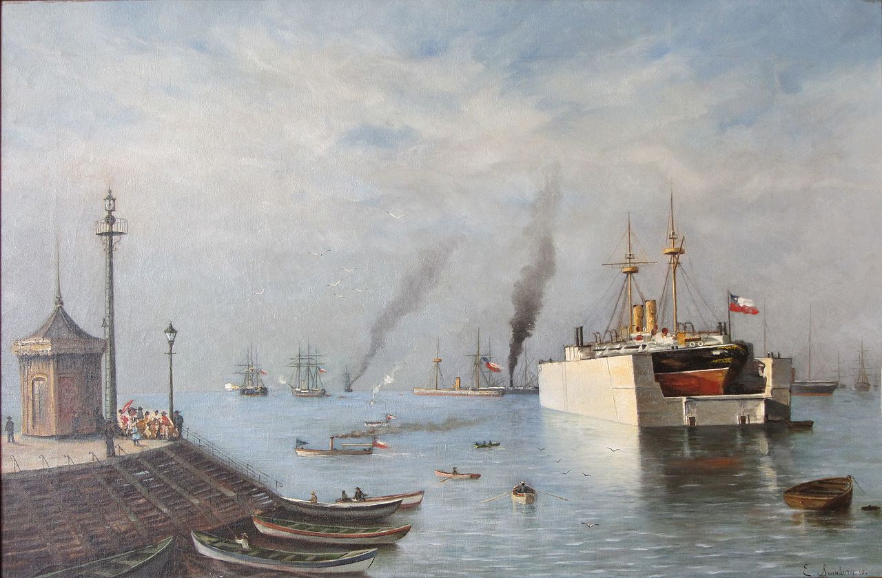 Old Pier by Enrique Swinburn Kirk,A3(16x12")Poster