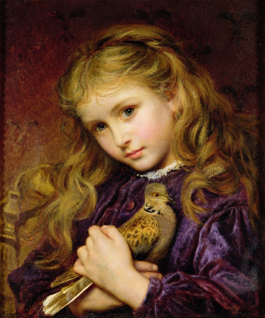 The Turtle Dove, vintage artwork by Sophie Gengembre Anderson, 12x8" (A4) Poster