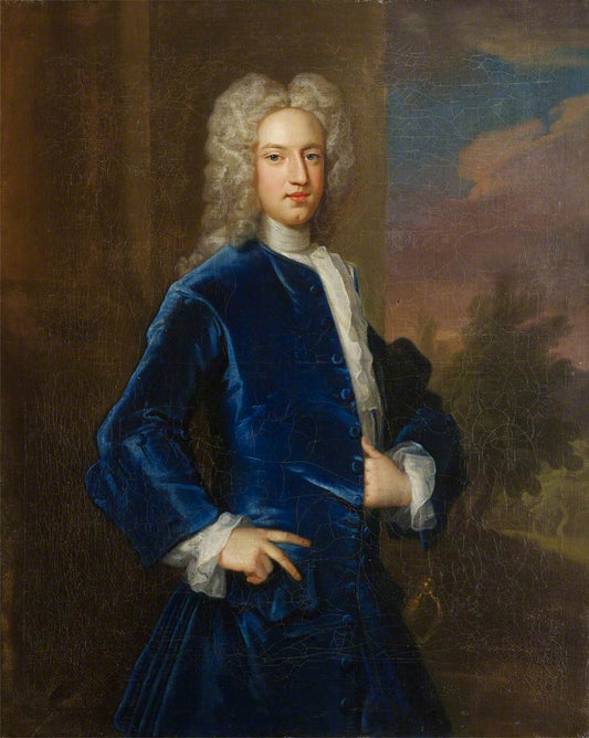 Sir John Dryden (1704-1770), 7th Bt of Canons Ashby , vintage artwork by Attributed to Enoch Seeman the Younger, 12x8" (A4) Poster