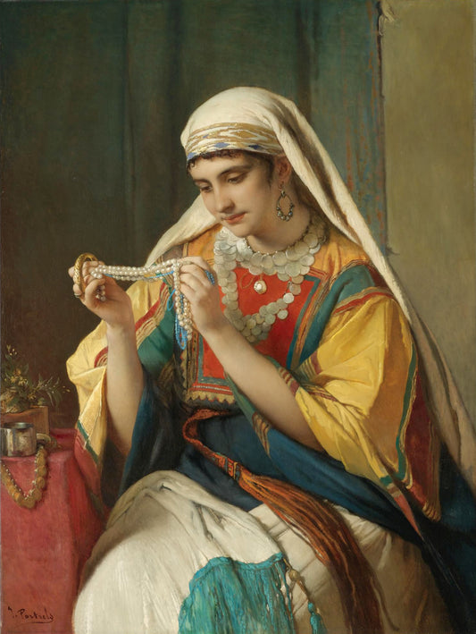 The Pearl Necklace, vintage artwork by Jean-François Portaels, A3 (16x12") Poster Print