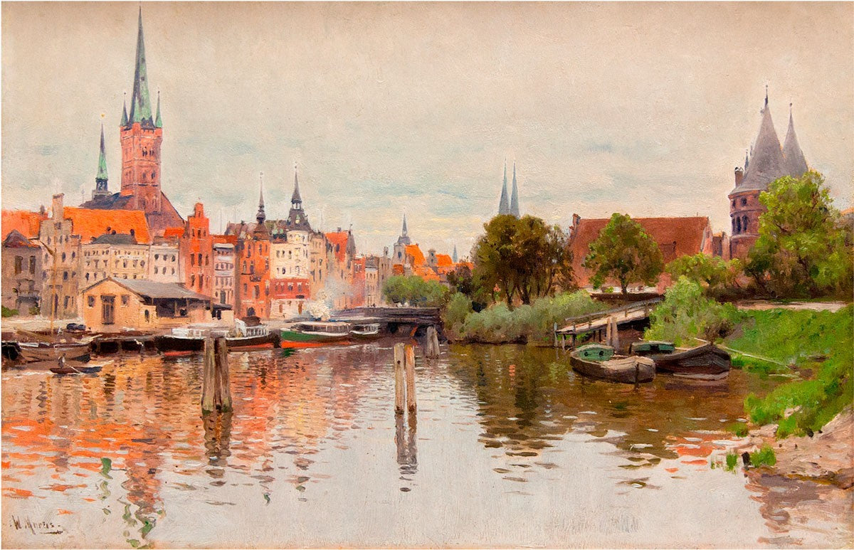 Lubeck by Walter Moras,A3(16x12")Poster