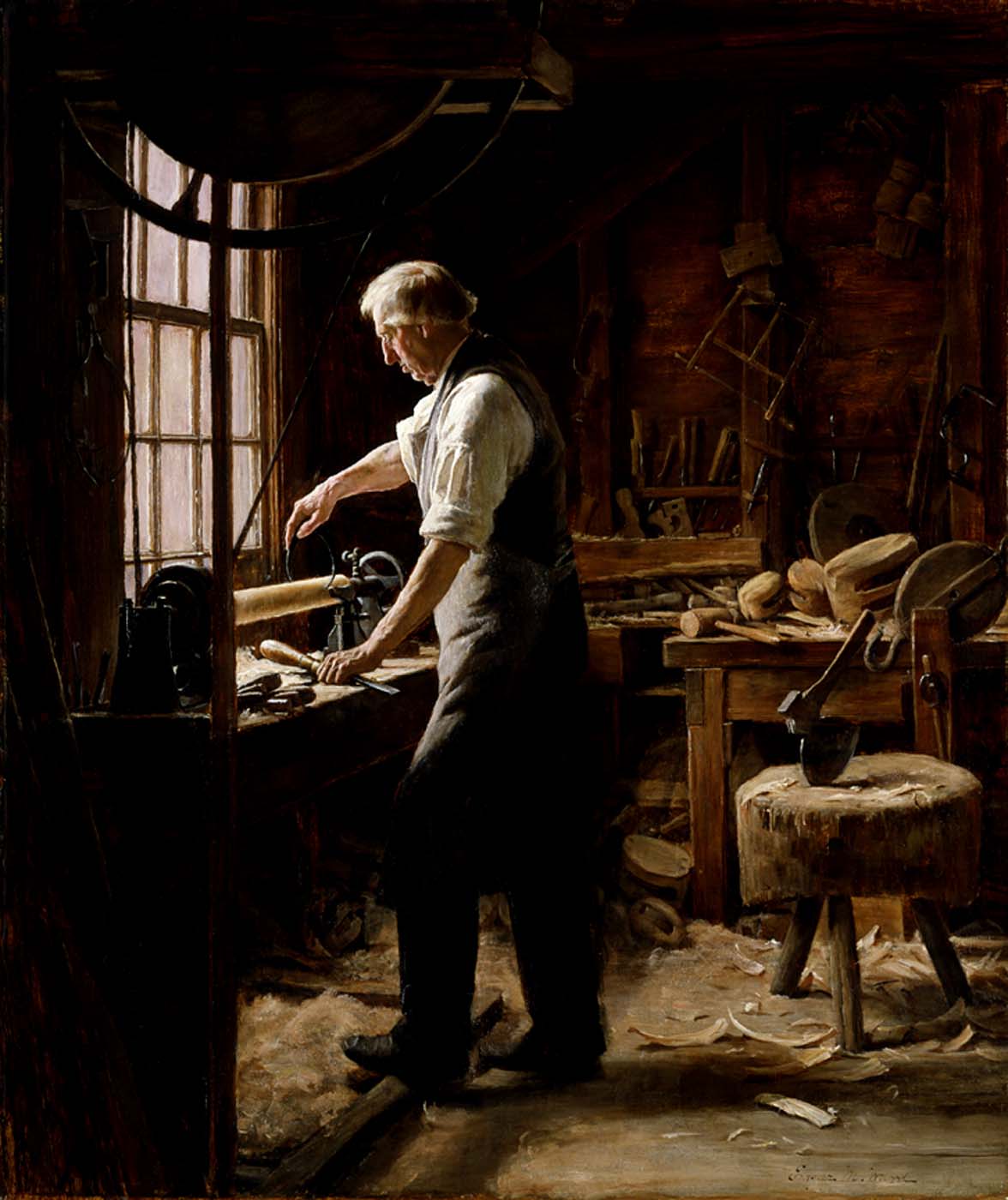 The Blockmaker, vintage artwork by Edgar Melville Ward, 12x8" (A4) Poster