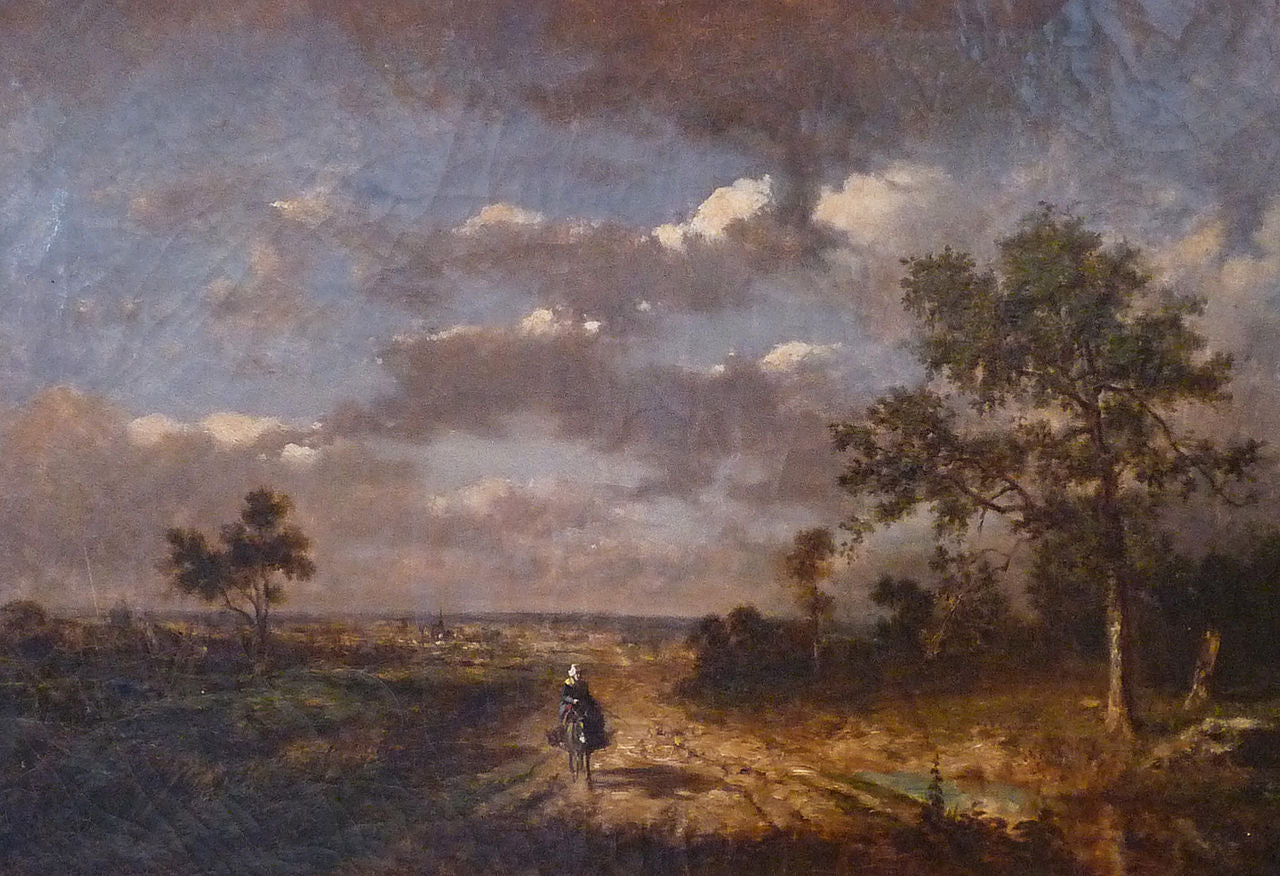 Le Bocage, View taken at Uzerche, vintage artwork by Francois-Antoine-Leon Fleury, A3 (16x12") Poster Print