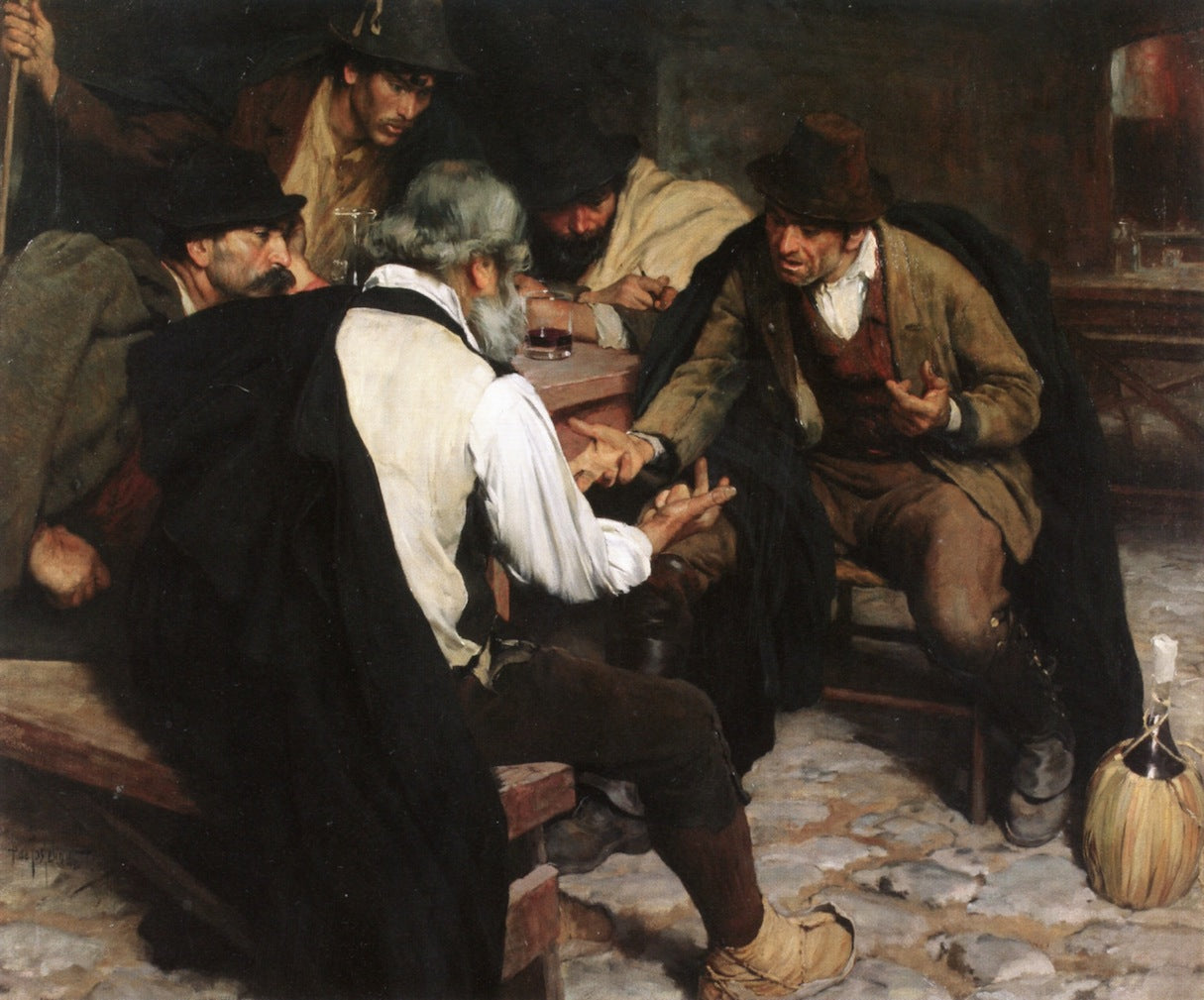 Italian Morra Players by Pieter de Josselin de Jong,A3(16x12")Poster