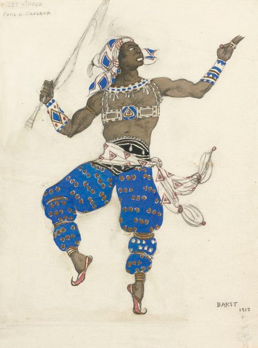 Costume Design for Ballet Hindou by Leon Bakst,A3(16x12")Poster